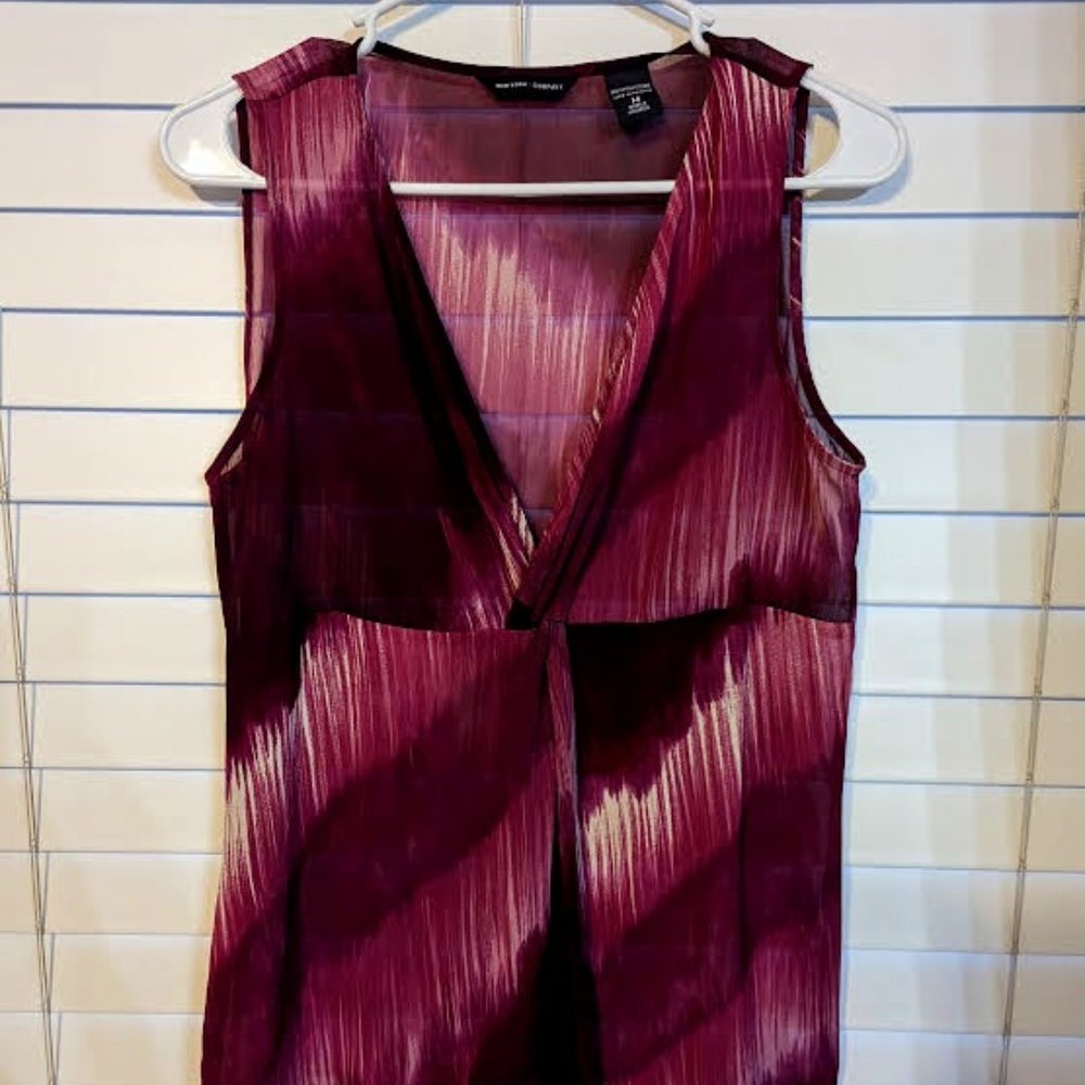 Ladies New York & Company purple blouse, Ladies Size Medium